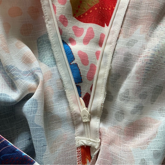 Traffic People Colorful Tropical Bird Print Wide Leg Flowy Pants Cruise Vacay L - Picture 14 of 16